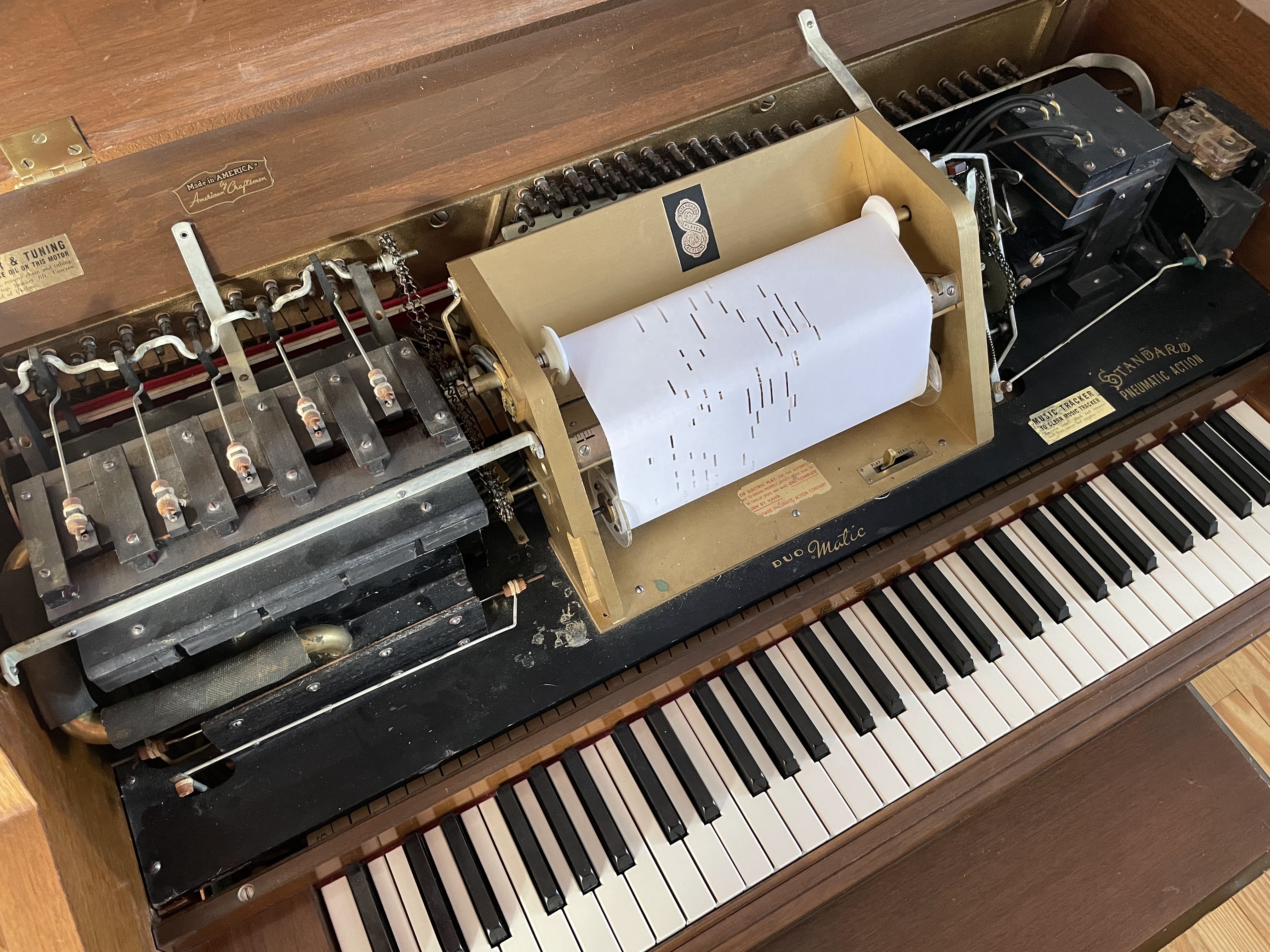 Player Piano Roll Laser Cutter